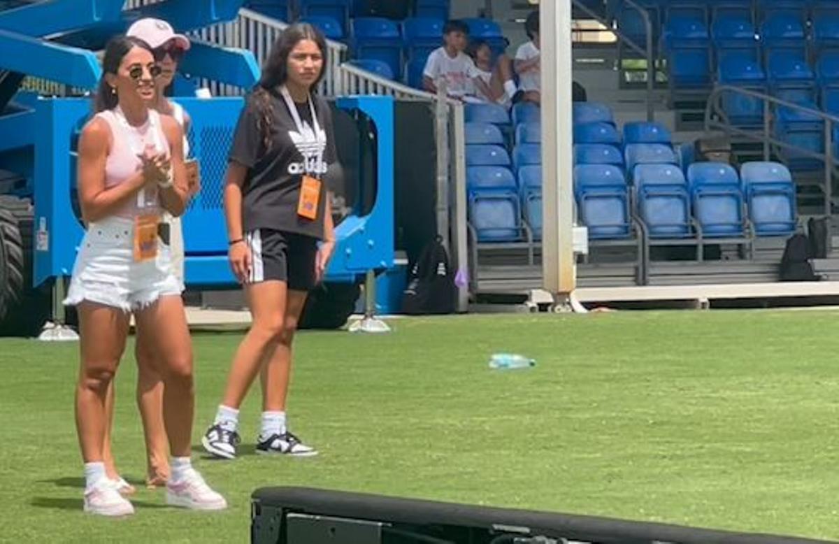 El sufrimiento de Antonela viendo jugar a Thiago Messi