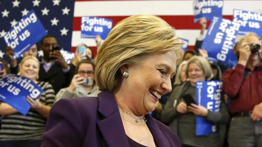 Hillary Clinton celebra su victoria.