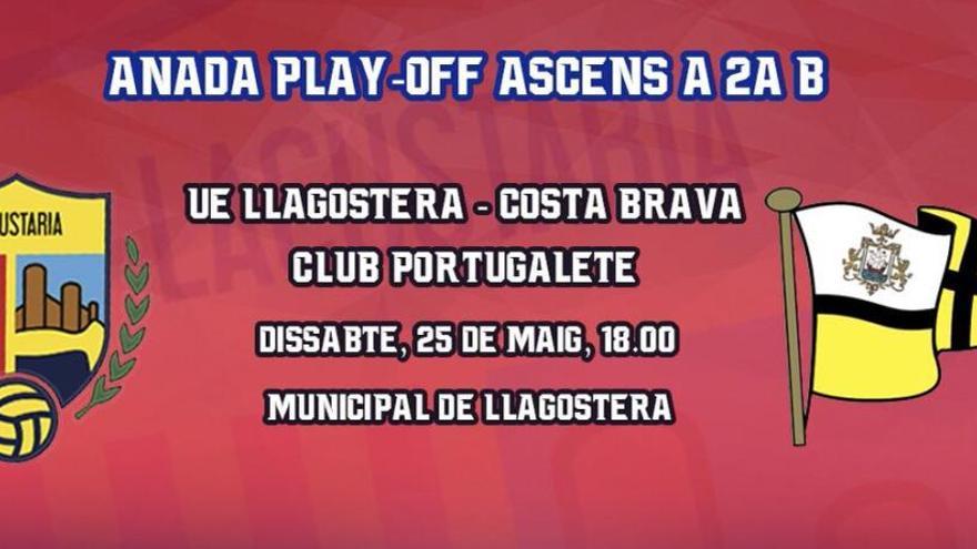 El Llagostera-Portugalete es jugarà dissabte a les 18:00