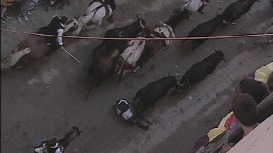 Los toros pasaron por encima del herido.