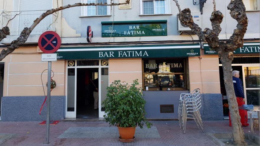 El bar, situado en el barrio de Fátima.