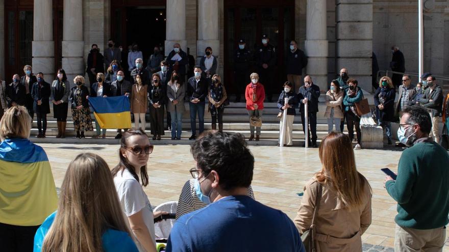 Los municipios se suman al rechazo de la invasión rusa y mandan su apoyo a Ucrania