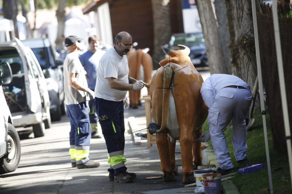 Preparativos para la apertura al público de la Feria de Muestras