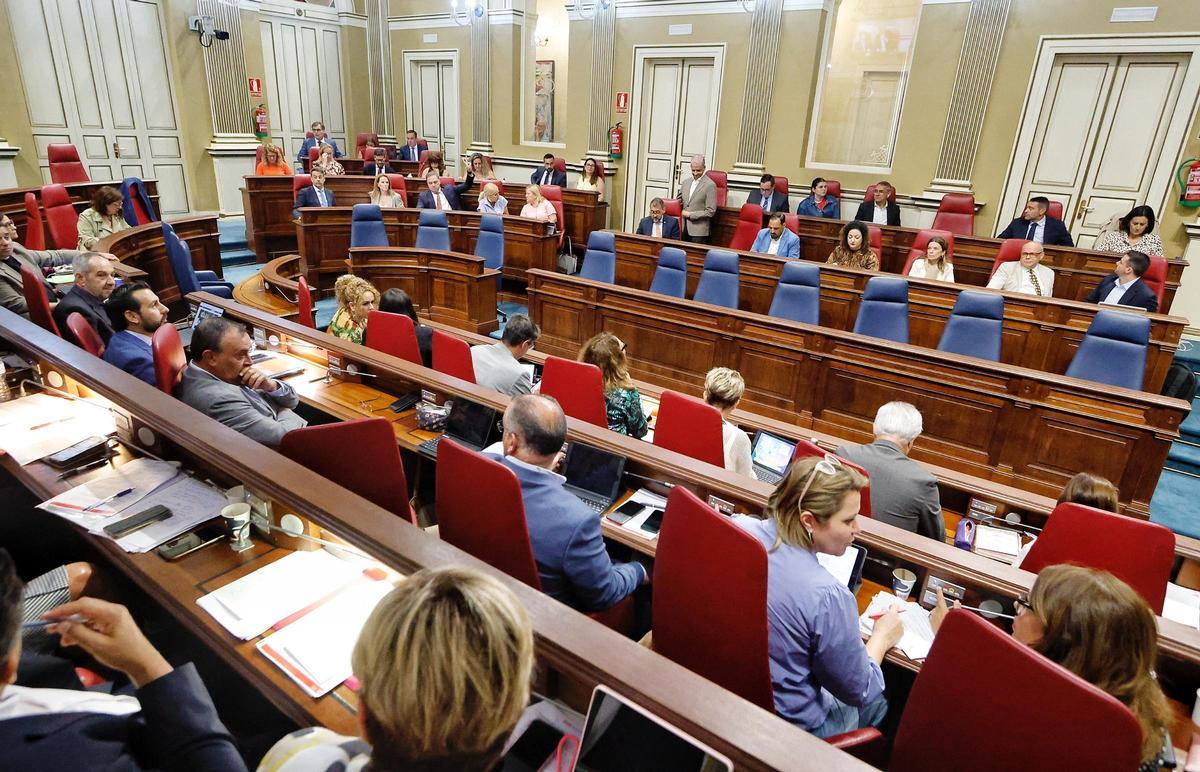 Pleno del Parlamento de Canarias, este miércoles