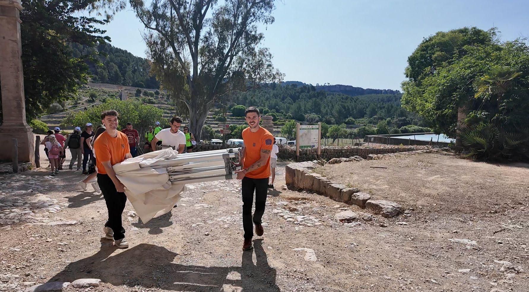 Las imágenes del Pancaritat en familia en la finca de Galatzó