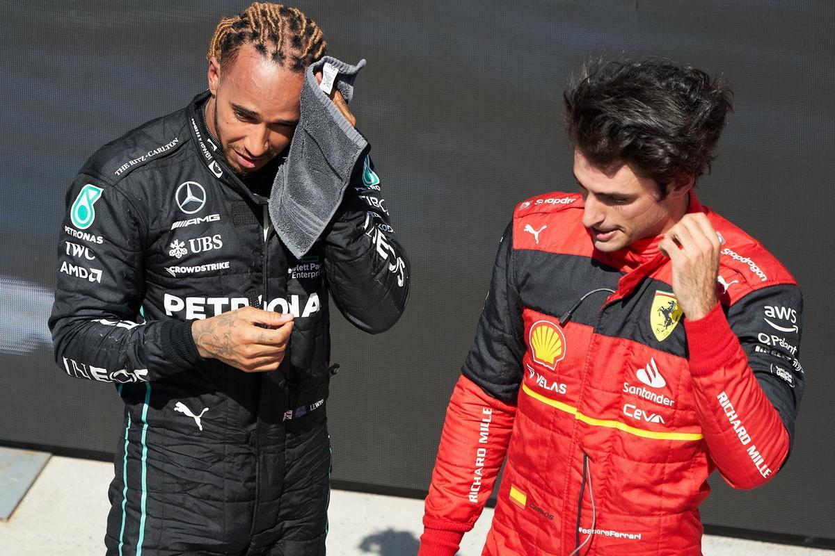 Lewis Hamilton y Carlos Sainz.