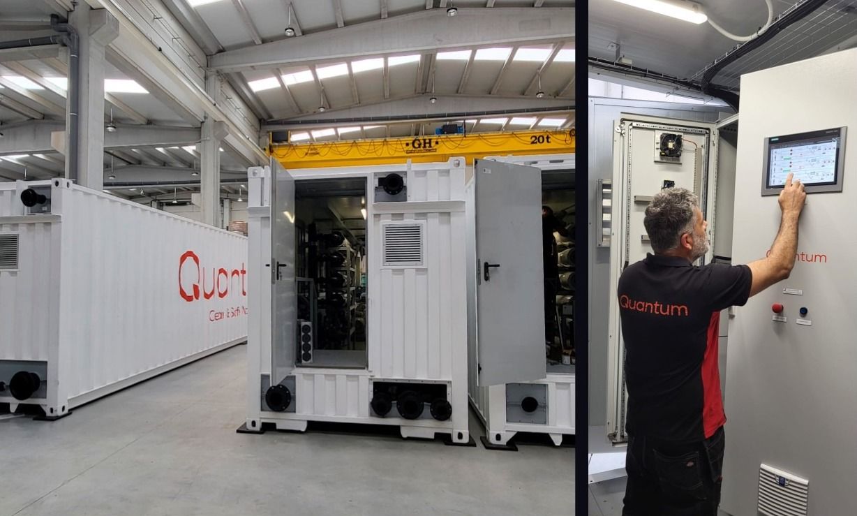 Quantum empezó con equipos compactos para buques y máquinas integradas en contenedores marítimos y ha ido diversificándose con la incorporación de instalaciones a gran escala para todo tipo de sectores.