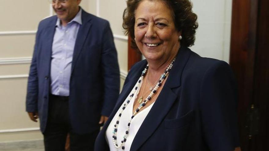 Rita Barberá, hoy en el Ayuntamiento.