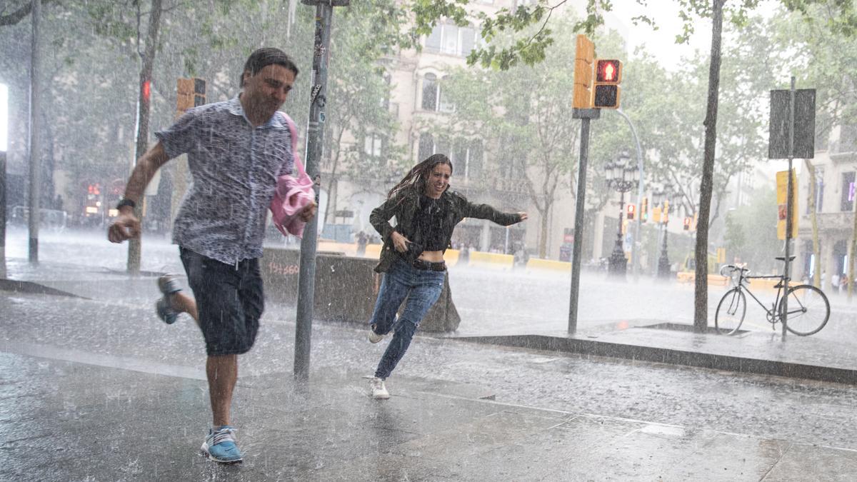 Lluvia en Barcelona