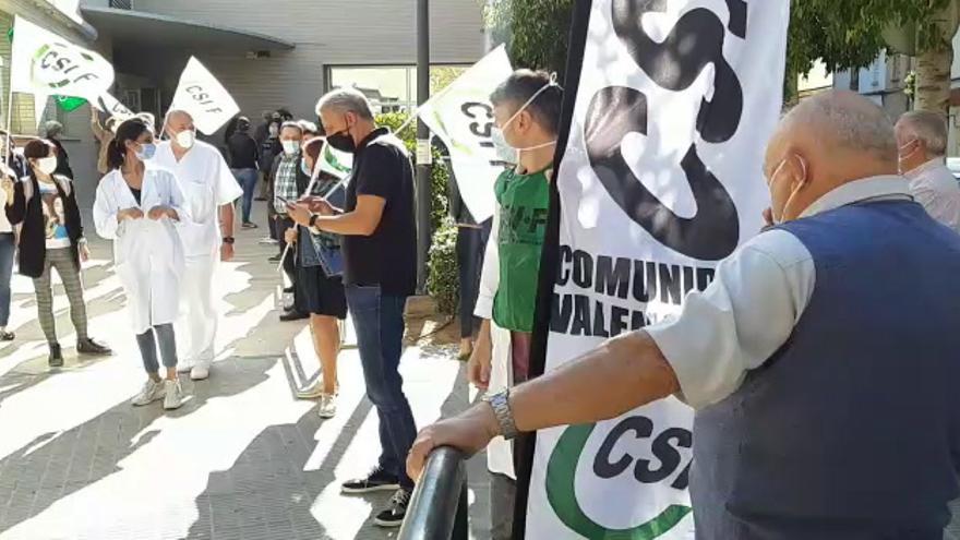 Protesta de sanitarios en Castellón