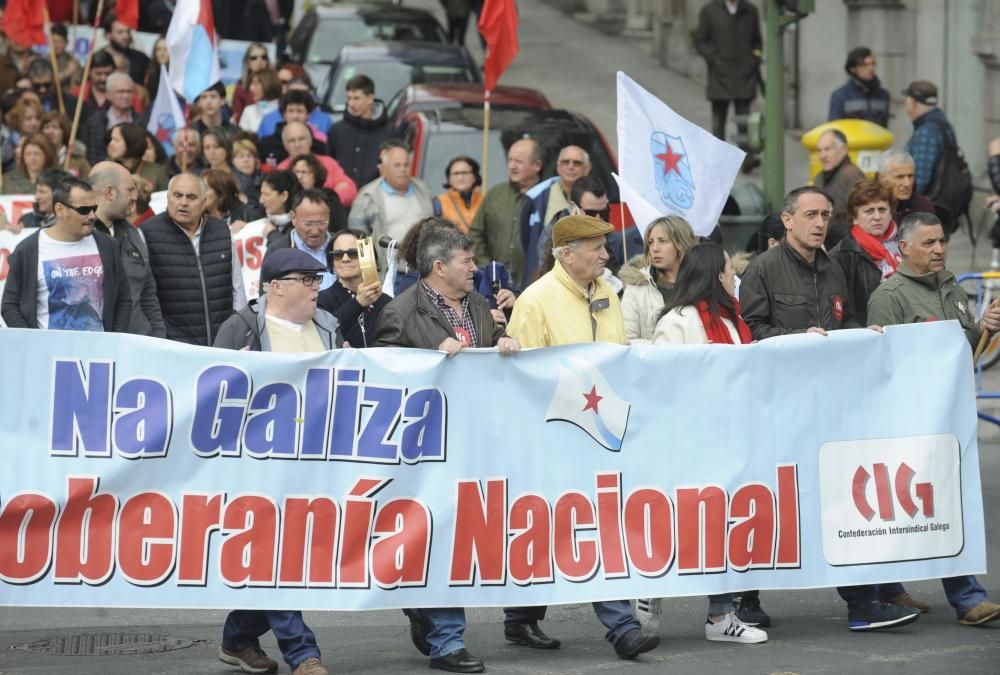 Manifestación de la CIG en A Coruña.