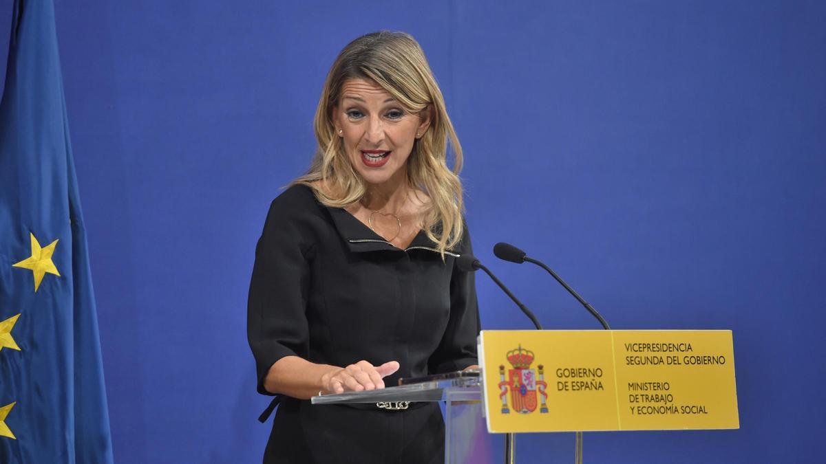 La vicepresidenta segunda y ministra de Trabajo y Economía Social, Yolanda Díaz