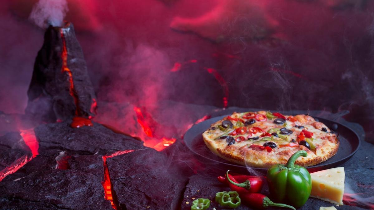 Pizza volcán Guatemala