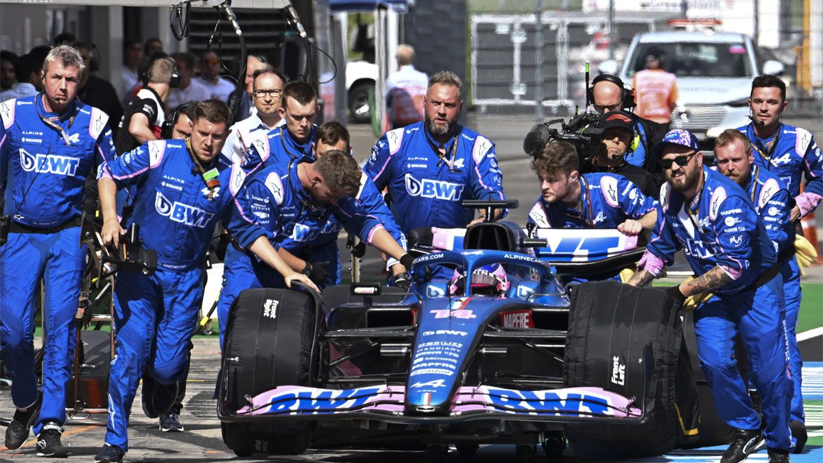 El coche de Alonso no arrancó antes de la carrera al esprint en Austria