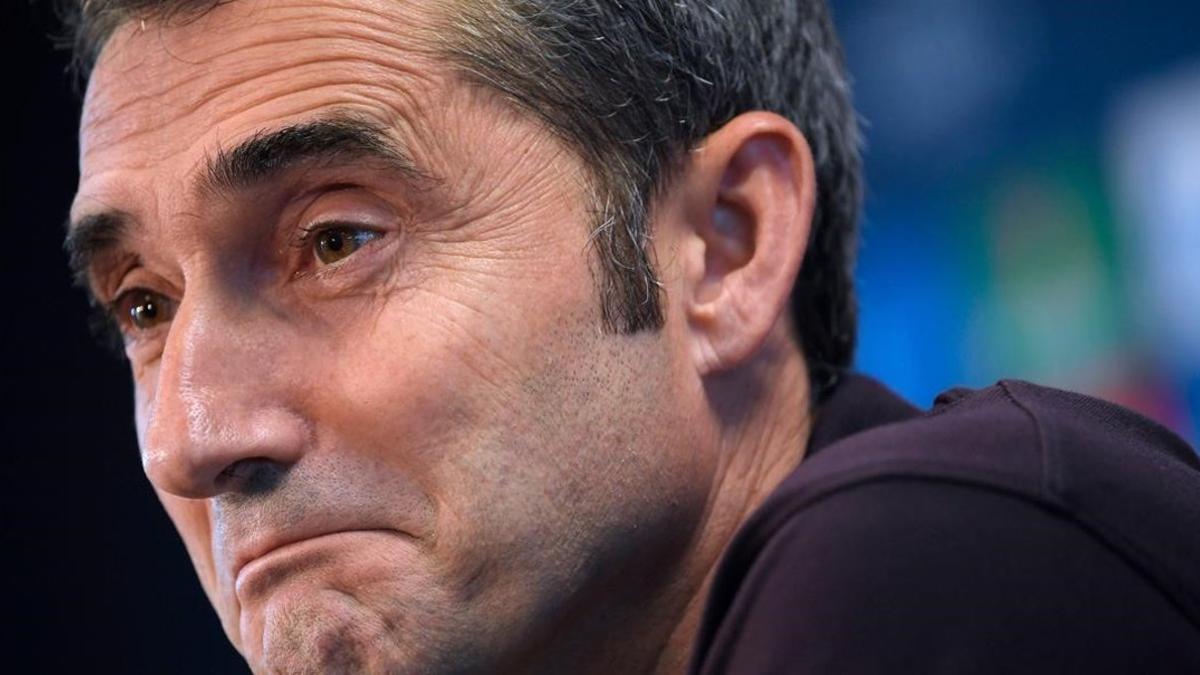 Valverde, en una rueda de prensa.