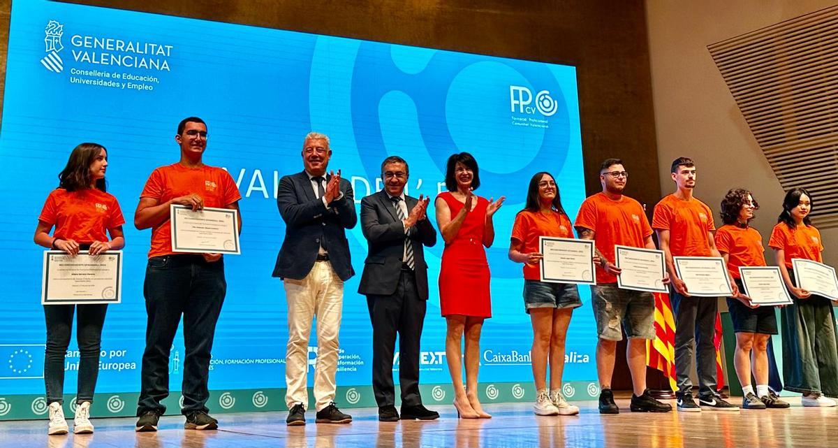 Premiados en la jornada  'El valor de la FP' en Skills'.