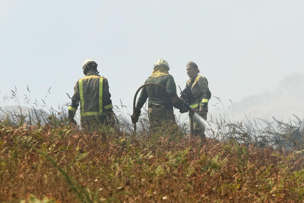 Un incendio en Visma, el segundo en ocho días, calcina 16.000 metros cuadrados.