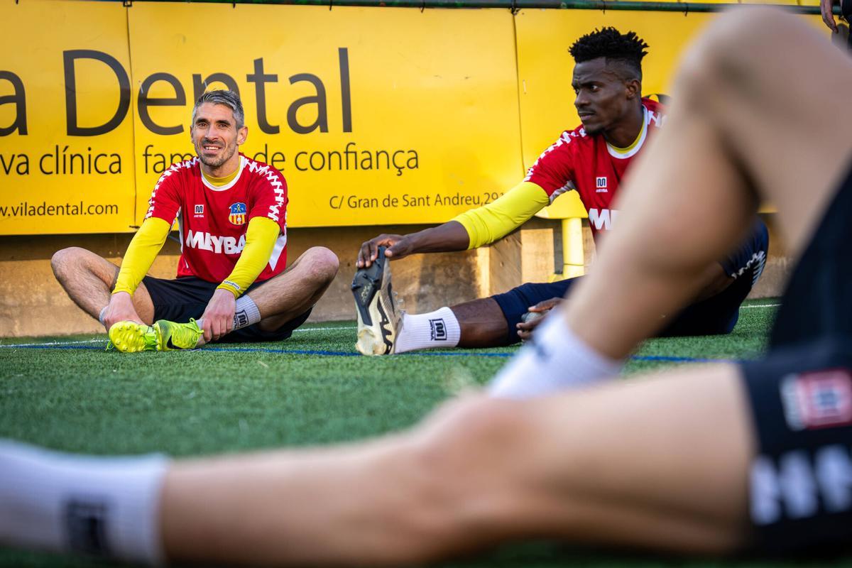 Bacelona 26/03/25 Deportes. Entrevista a Josu, jugador del Sant Andreu para la previa del partido Sant Andreu vs Europa. AUTOR: MANU MITRU