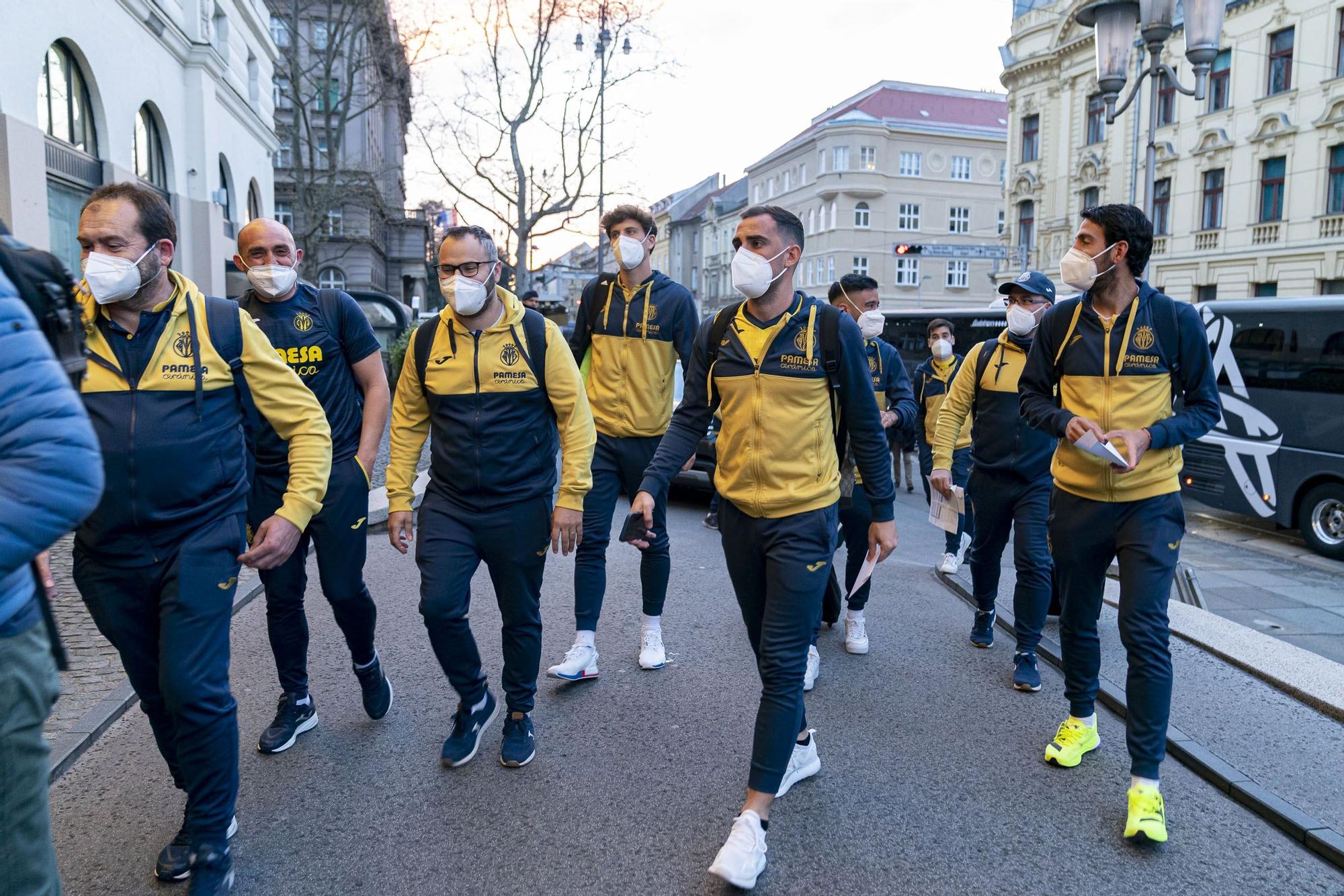 Así ha sido la llegada del Villarreal a Zagreb para jugar la Europa League