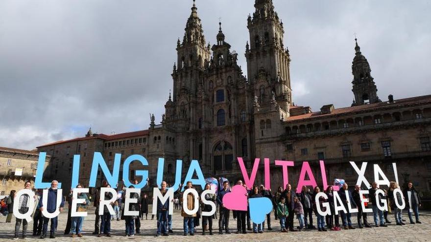 Imagen de archivo de un acto convocado por Queremos Galego en Santiago