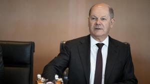 El canciller alemán, Olaf Scholz, durante la reunión del gabinete de este miércoles.