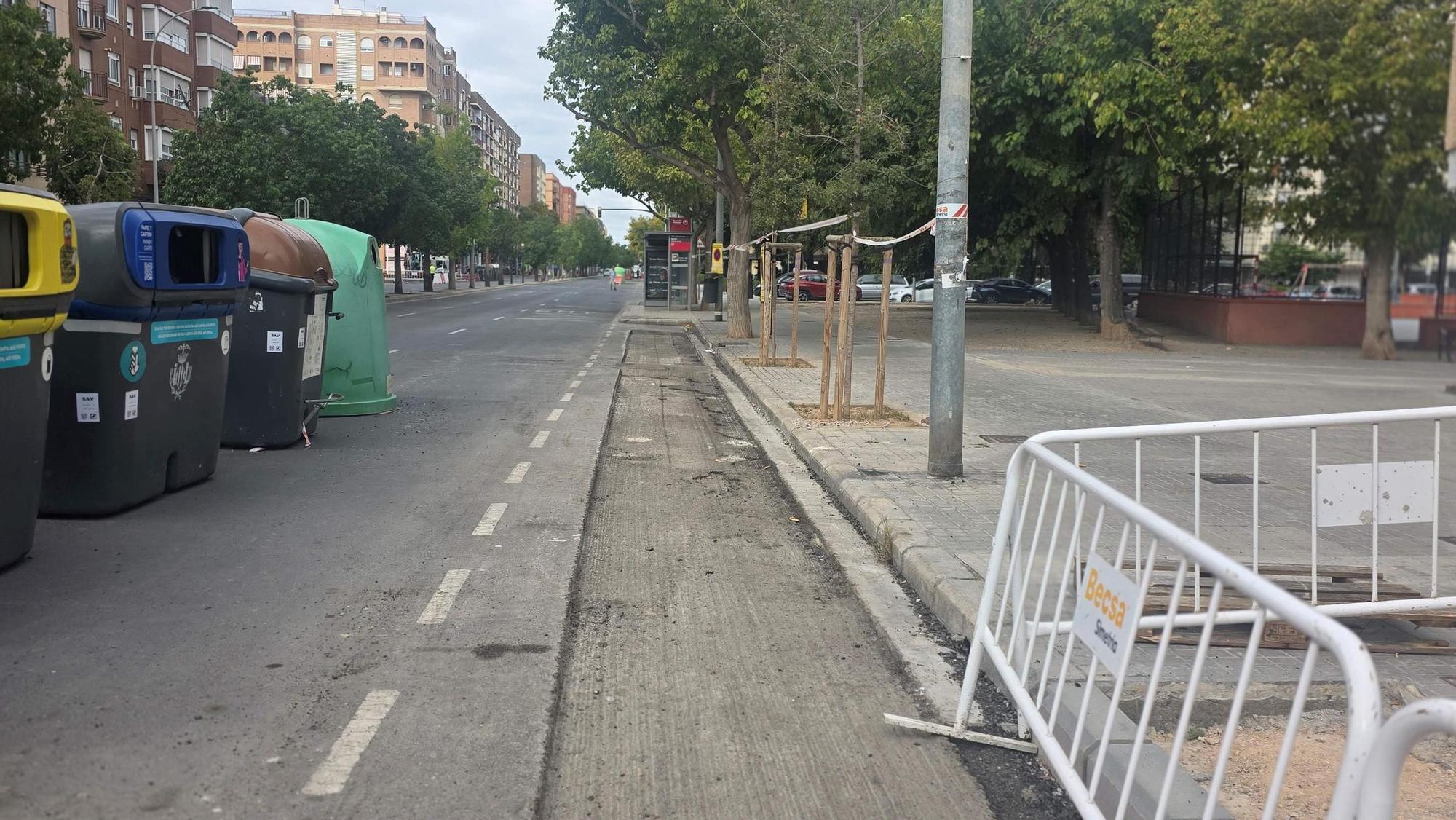Obras masivas de carriles bici en Patraix y Jesús