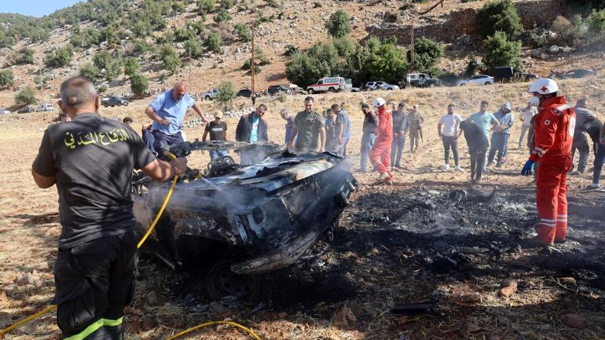 Un ataque de un dron israelí deja dos muertos en el sur de Líbano