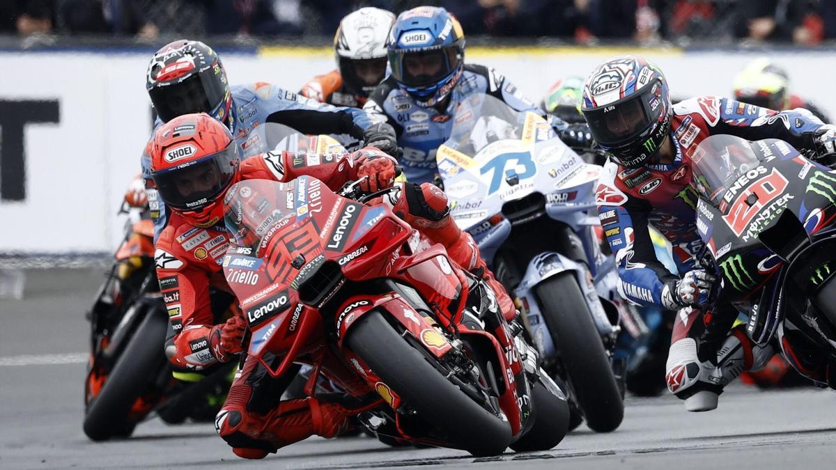 La lluvia amenaza con convertir la carrera de MotoGP en Le Mans en un nuevo caos