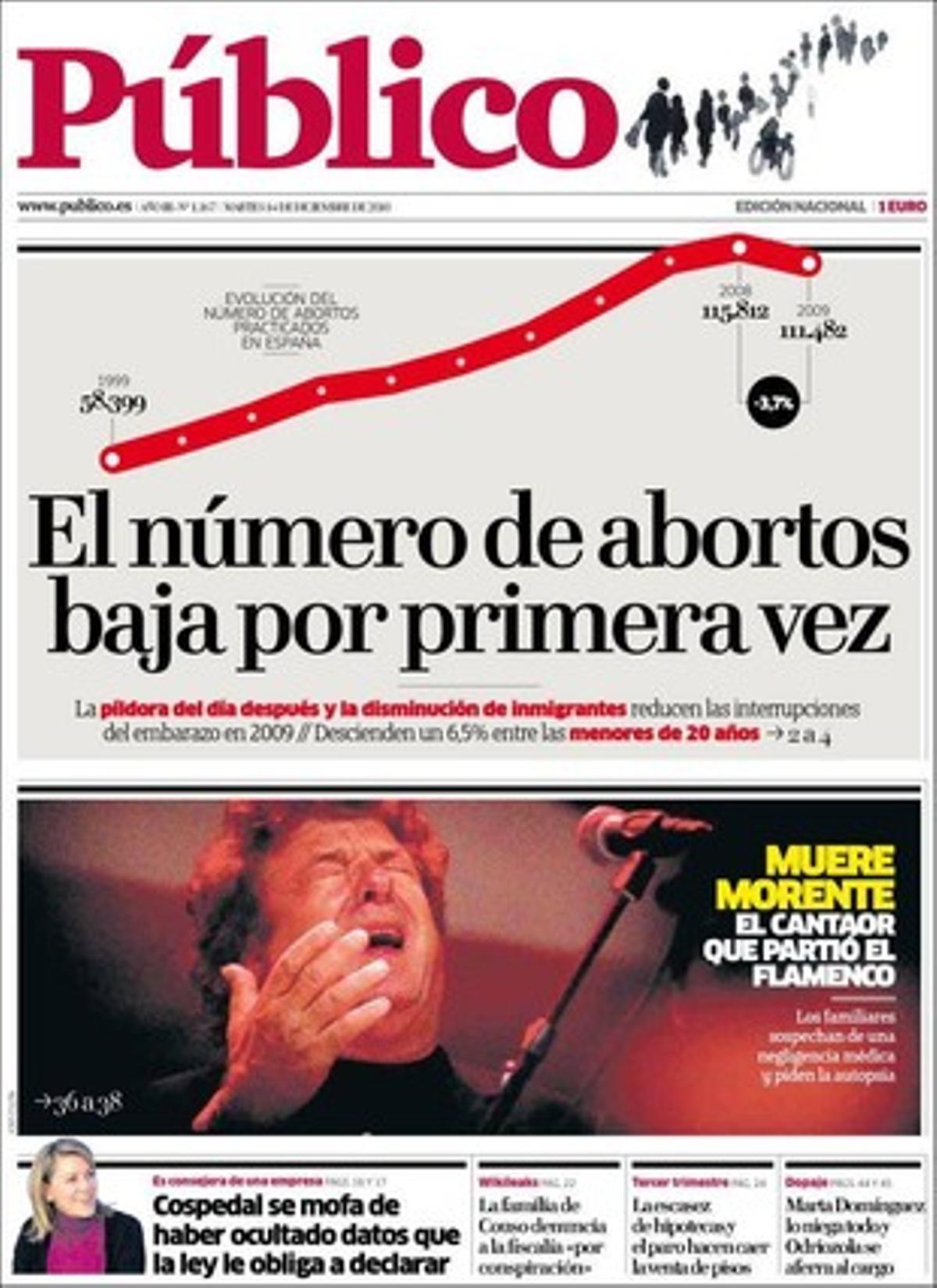 ’Público’ destaca també a les pàgines interiors que la UE retalla els drets dels treballadors precaris immigrants.