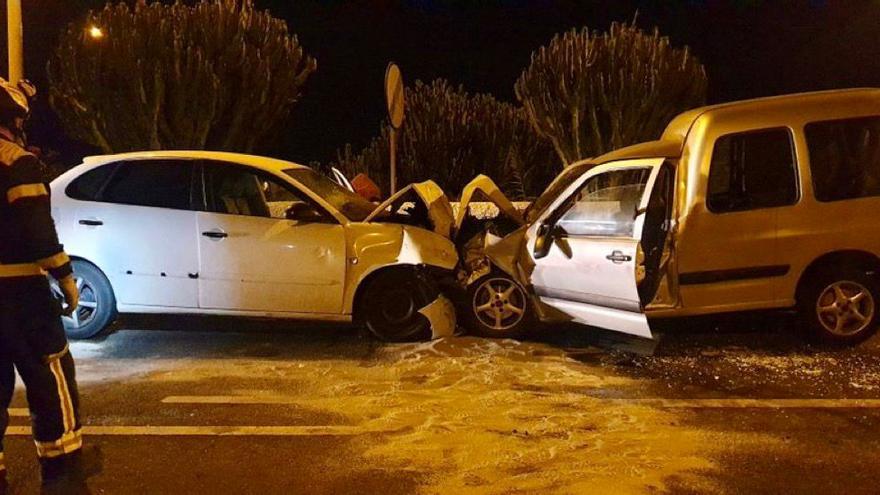 Imagen de la trágica colisión frontal en Telde.