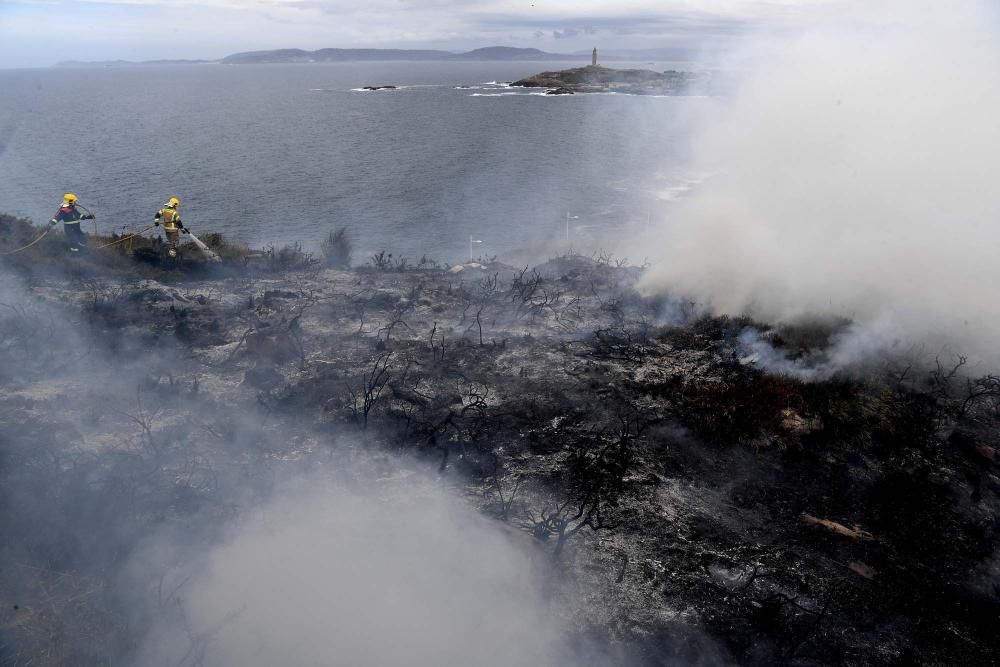 Incendio forestal en Os Rosales