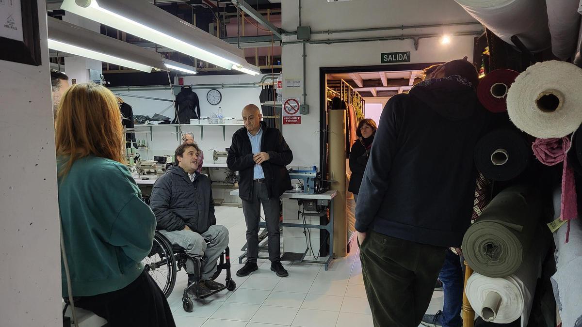 David Bonvehi i Lluñis Vidal Sixto, durant la visita a Mil Fils