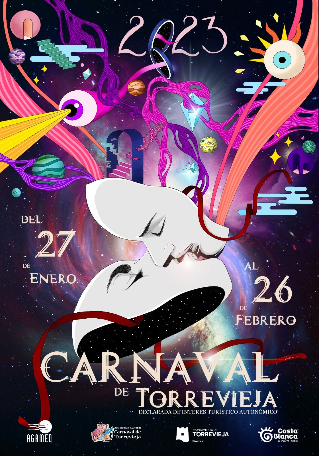 Cartel anunciador del Carnaval de Torrevieja 2023