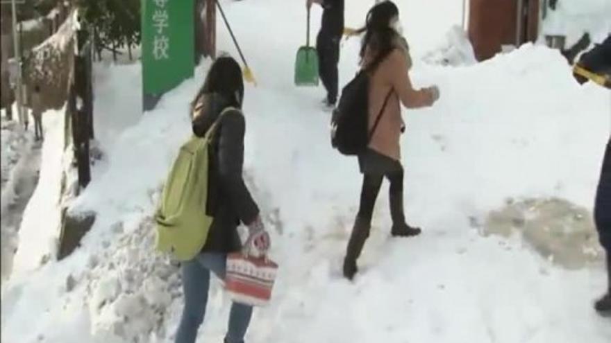 Once muertos a causa de la nieve en Japón