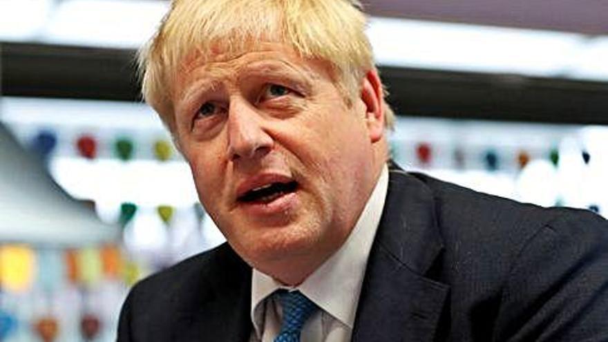 Boris Johnson en un acte, dissabte passat.