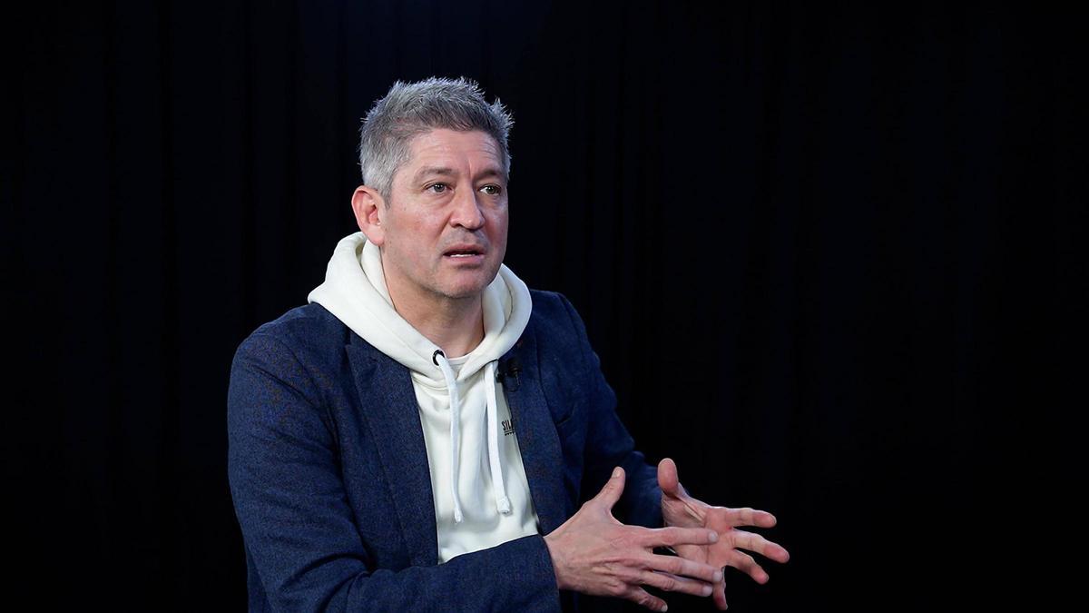 El alcalde de L'Hospitalet, David Quirós, durante una entrevista con EL PERIÓDICO.