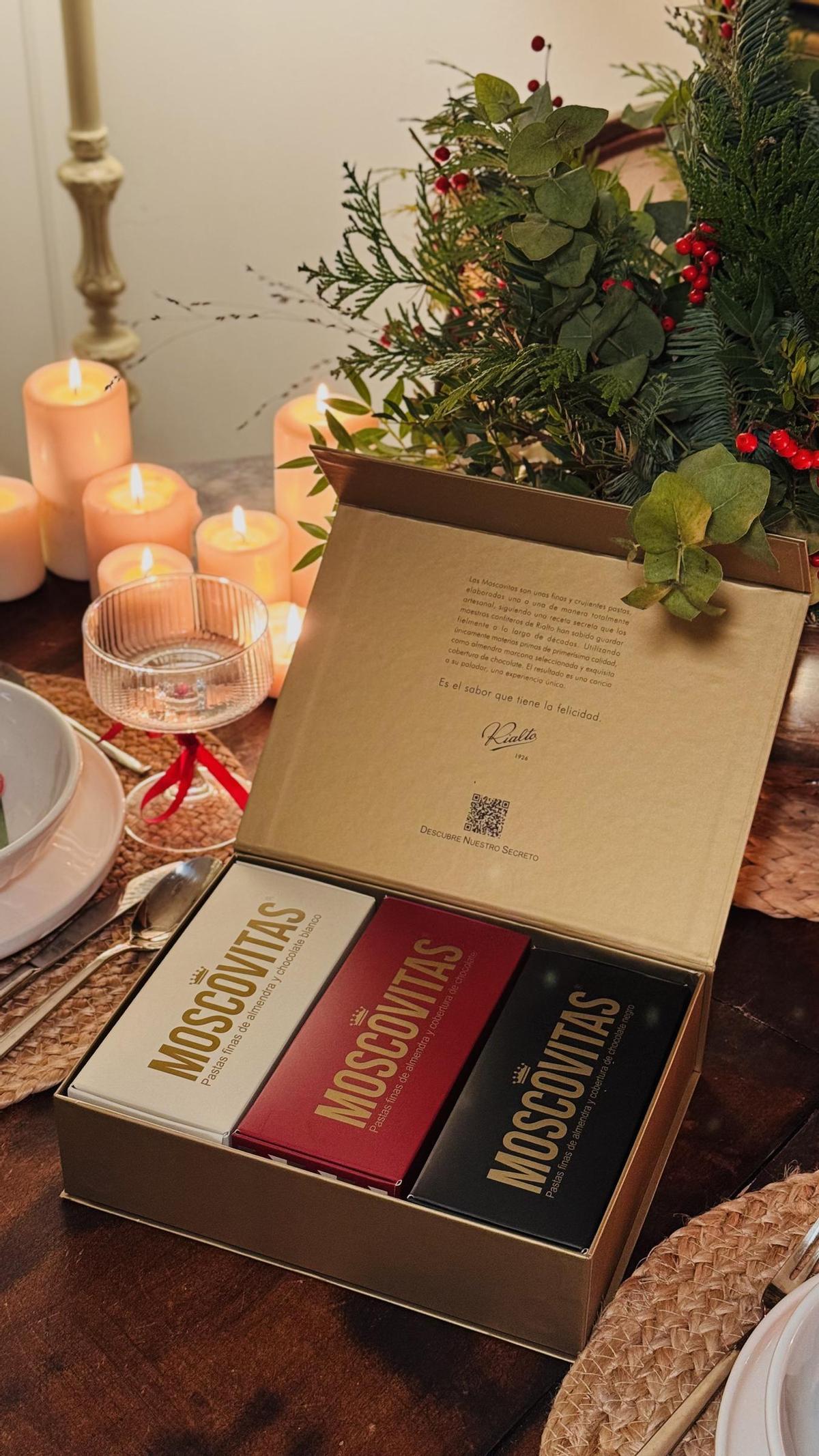 Estuche regalo con las tres variedades de Moscovitas