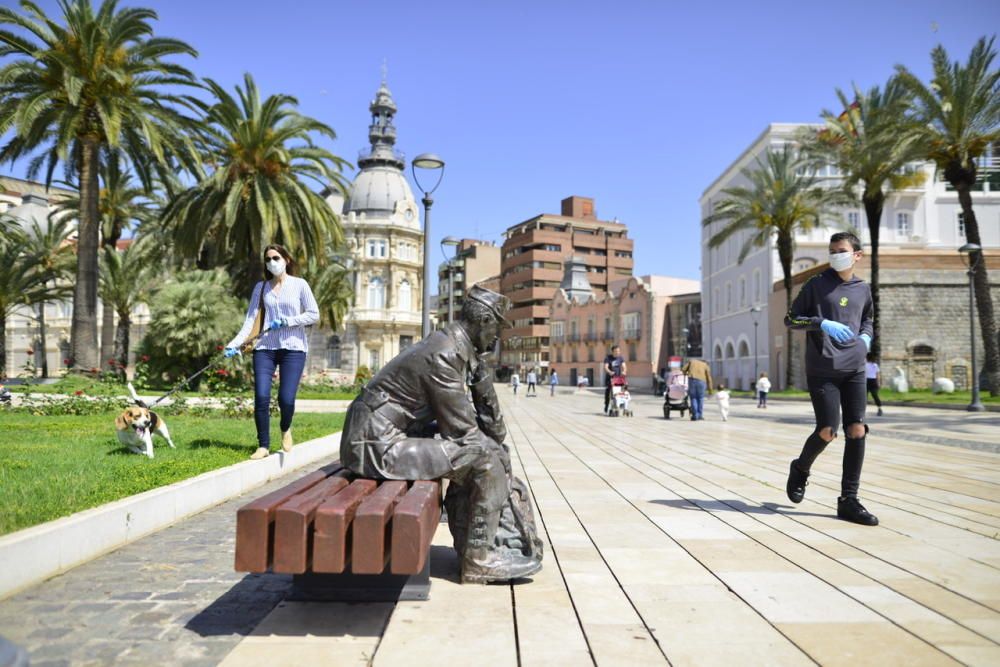 Así ha sido el primer día de desconfinamiento para los niños de Cartagena