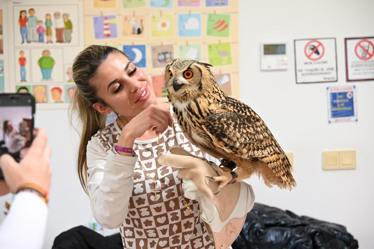 Terapia con aves rapaces para personas con diversidad funcional