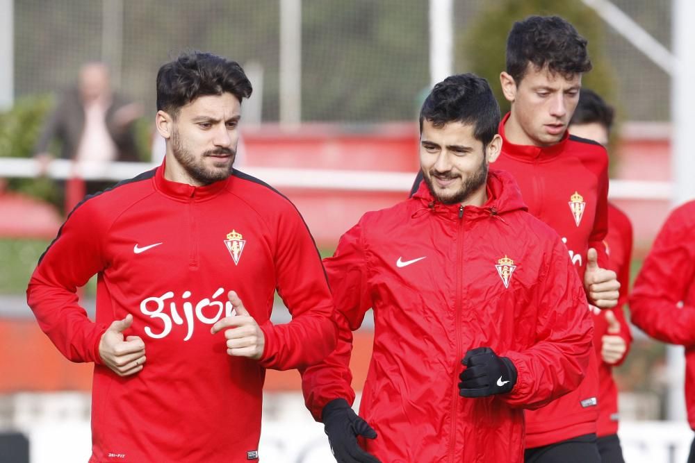 Entrenamiento del Sporting.