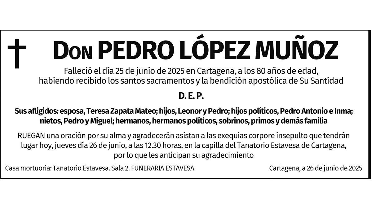 D. Pedro López Muñoz