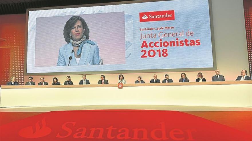 El Santander pagará todo el dividendo en efectivo en el 2019