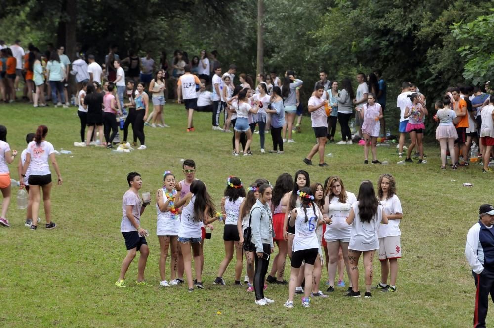 Los participantes en la jira festiva de Sotrondio.