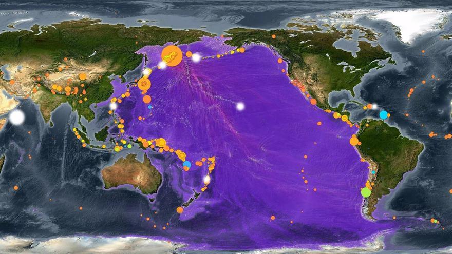 Este es el mapa de los terremotos del planeta en 120 años