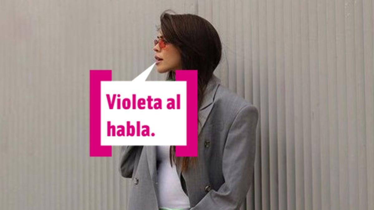 Violeta Mangriñán con pantalones verdes