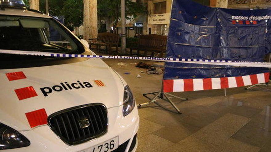 El punt on es va produir l&#039;agressió mortal a la Rambla.