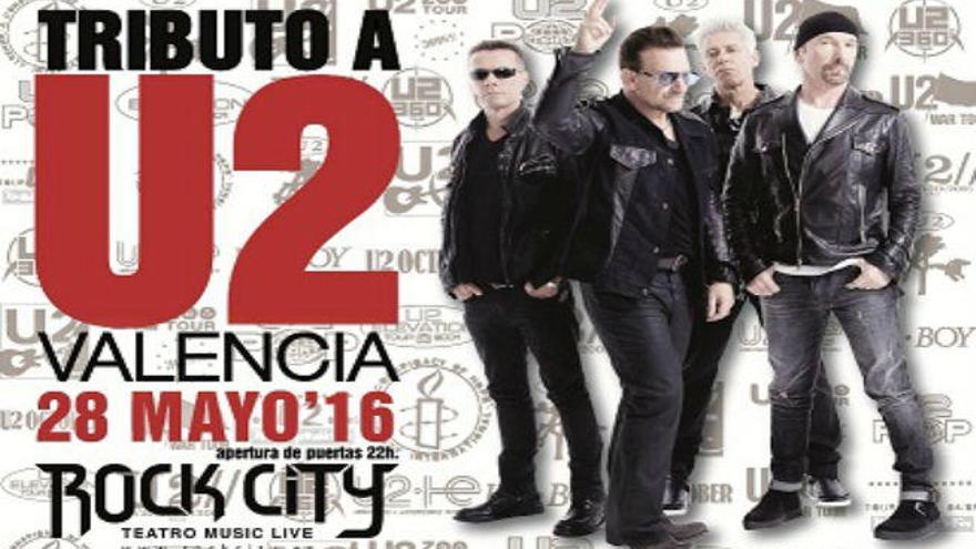 Tributo a U2 en la Sala Rock City con motivo del 40 aniversario