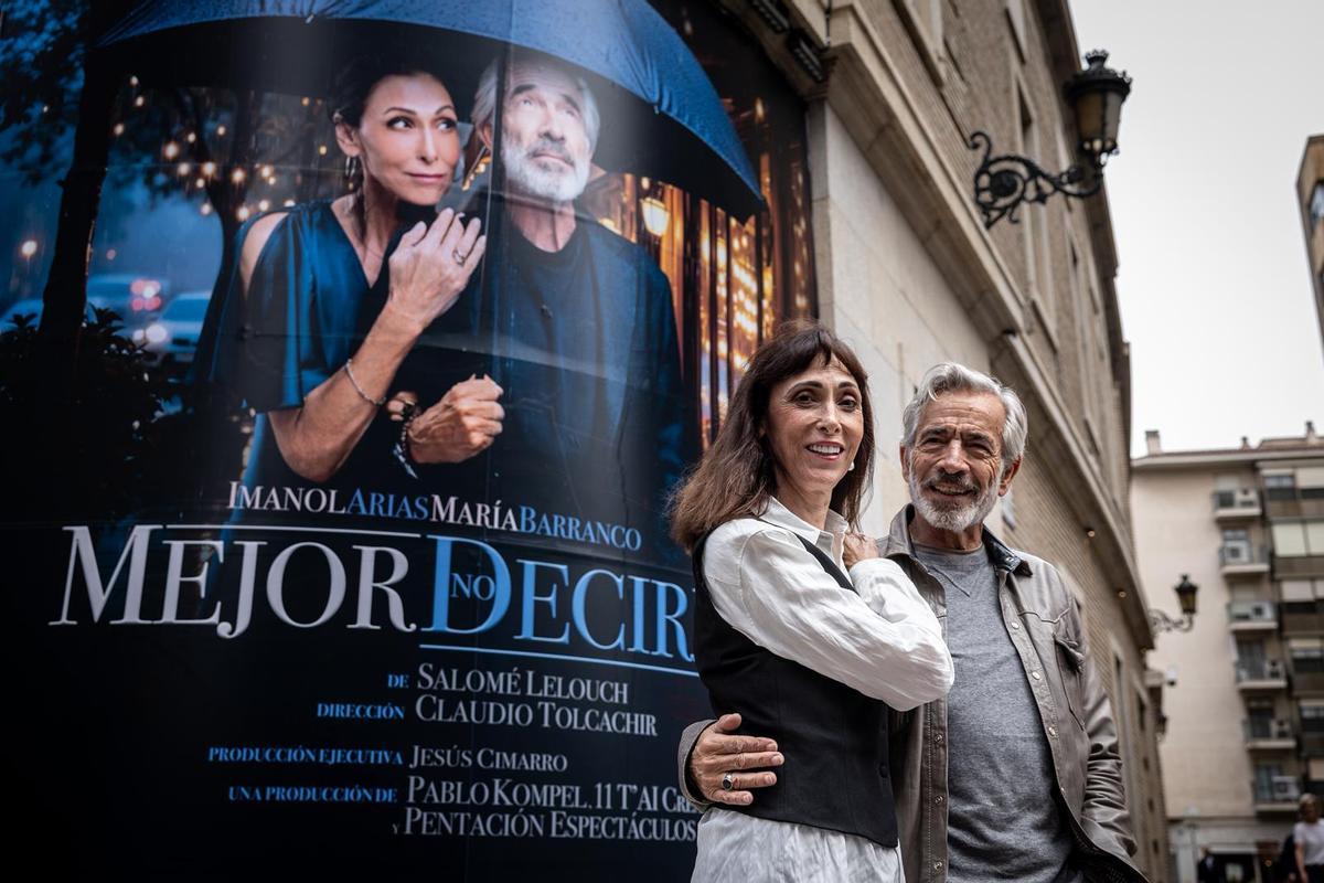 María Barranco e Imanol Arias presentan en Zaragoza 'Mejor no decirlo'