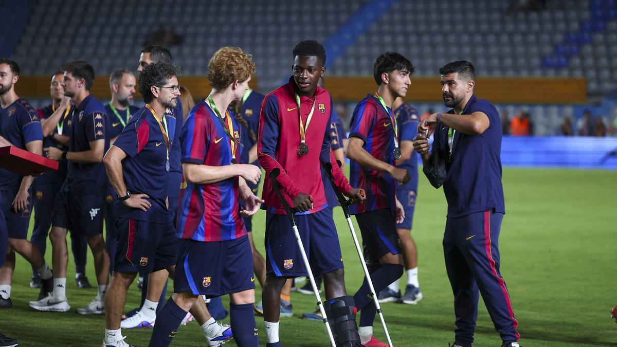 El Sabadell se proclama campeón de la Copa Catalunya al batir al Barça Atlètic y Jesse Bisiwu se lesiona