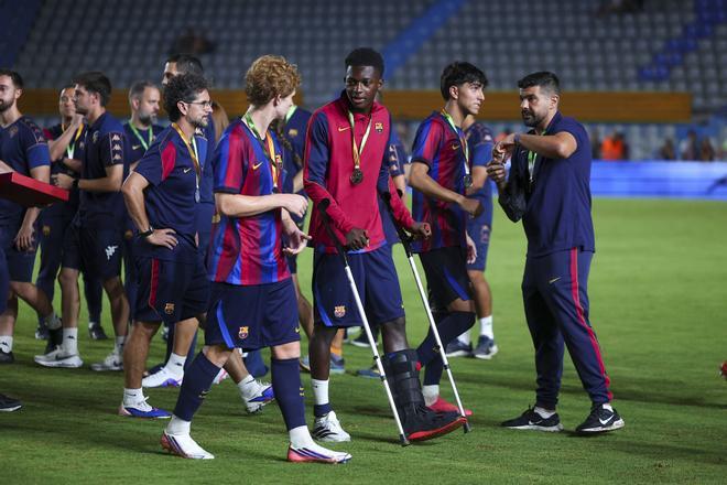 El Sabadell se proclama campeón de la Copa Catalunya al batir al Barça Atlètic y Jesse Bisiwu se lesiona